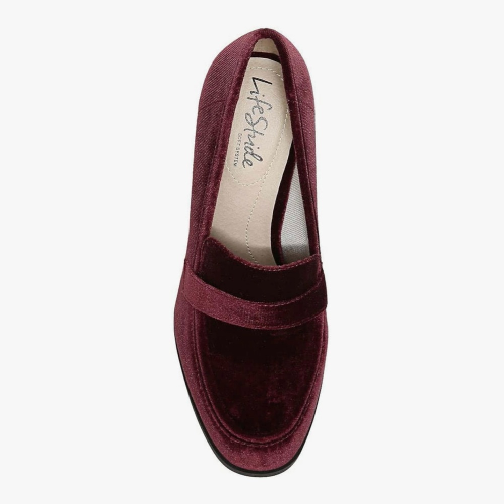 LIFE STRIDE Soft System Farrah Velvet Slip-On Pumps | Size 7.5 Wide - Picture 3 of 14